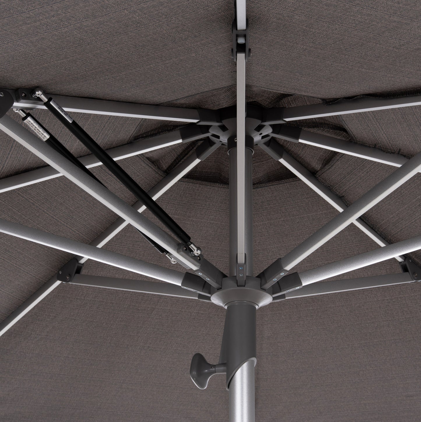 PROFESSIONAL UMBRELLA Φ3,00m GLADELL HM6603.01 GREY SHADE-ANODIZED ALUMINUM (WITHOUT BASE)