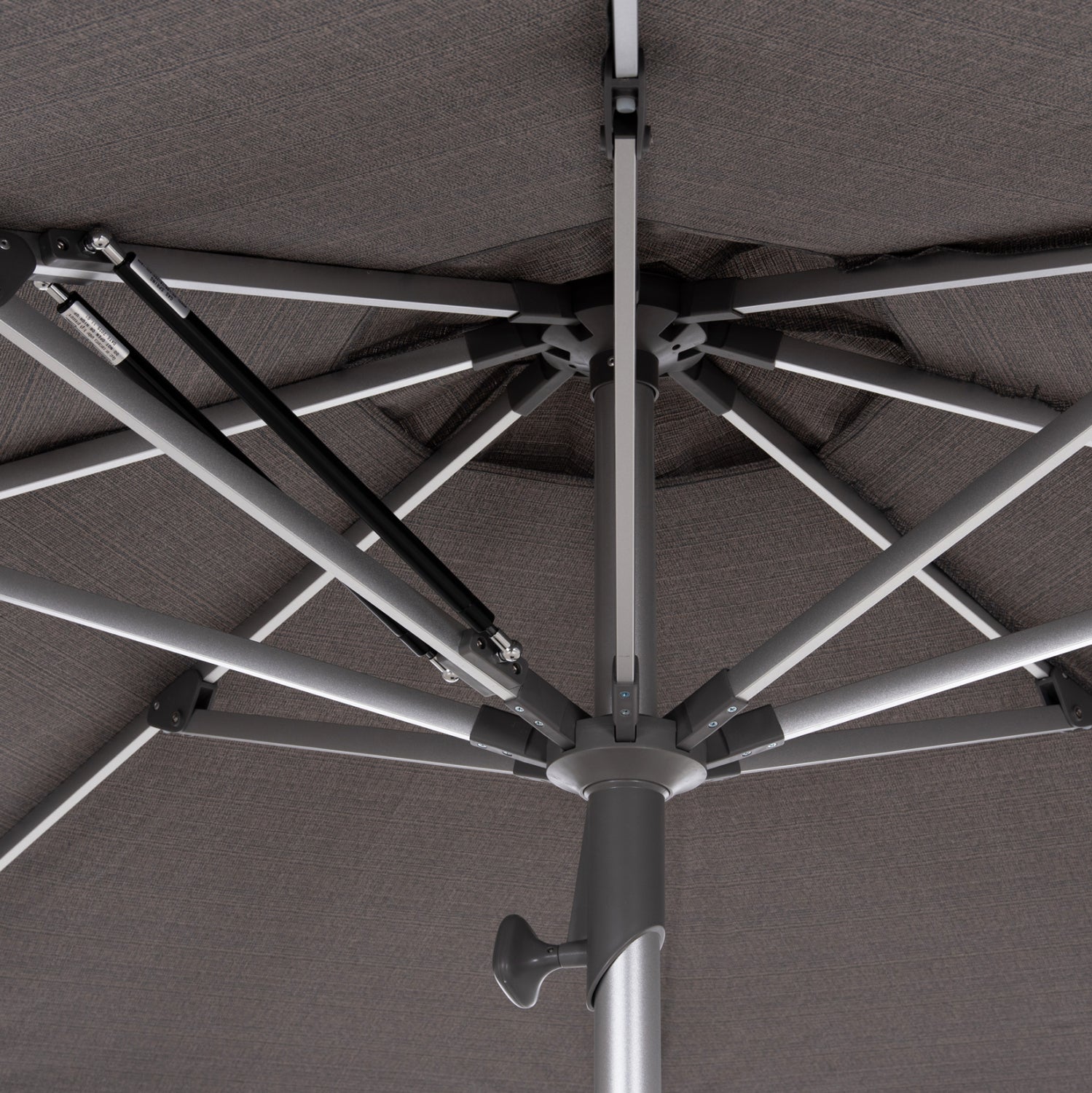 PROFESSIONAL UMBRELLA Φ3,00m GLADELL HM6603.01 GREY SHADE-ANODIZED ALUMINUM (WITHOUT BASE)