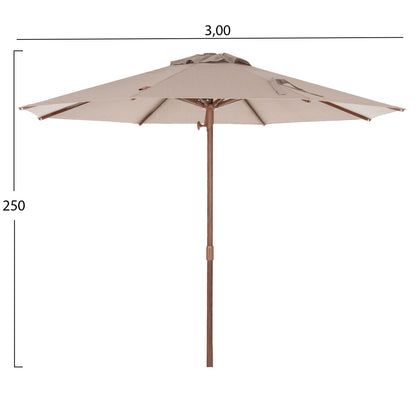 PROFESSIONAL UMBRELLA Φ3,00m GLADELL HM6603.02 BEIGE SHADE-HEAT TRANSFER ALUMINUM (WITHOUT BASE)