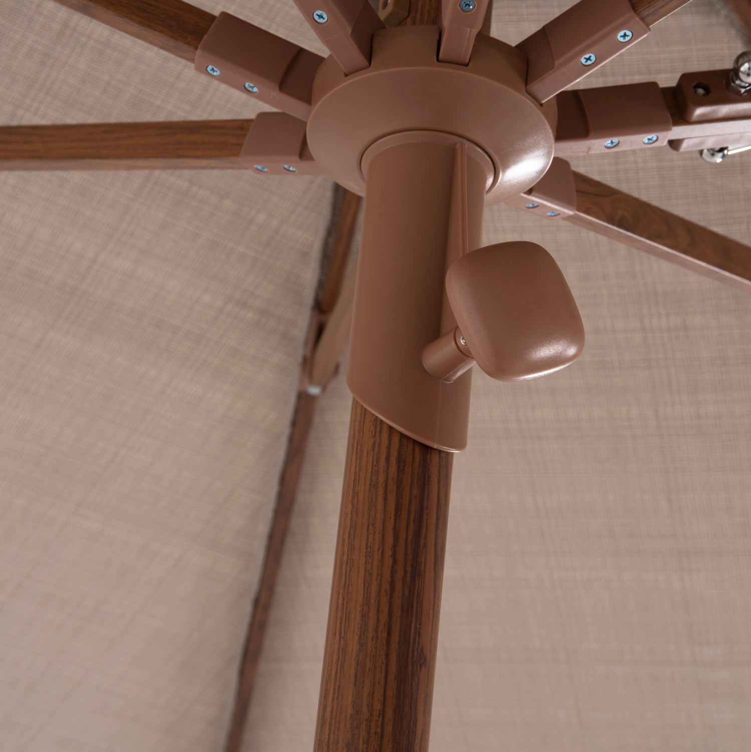 PROFESSIONAL UMBRELLA Φ3,00m GLADELL HM6603.02 BEIGE SHADE-HEAT TRANSFER ALUMINUM (WITHOUT BASE)