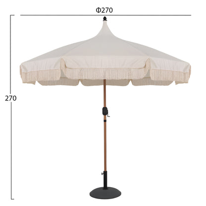 PROFESSIONAL UMBRELLA LADIN HM6550 HEAT TRANSFER STEEL--ECRU SHADE Φ270x270Hcm.