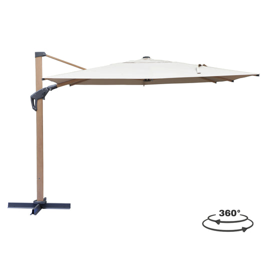 PROFESSIONAL UMBRELLA JAVANTE HM6621.02 HEAT TRANSFER ALUMINUM--BEIGE SHADE 400x400x270Hcm