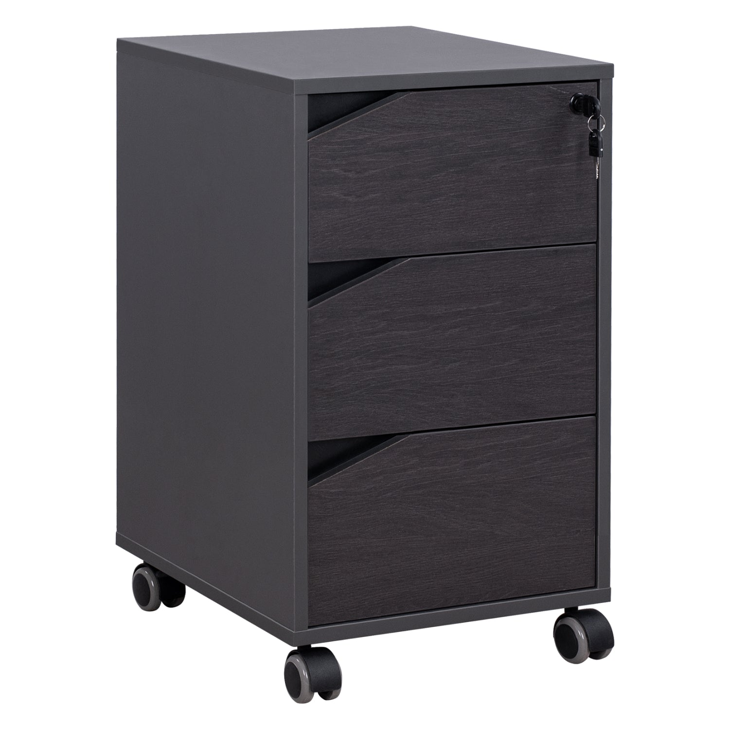 Professional Office Drawer with wheels Rosewood HM2108 40x42x60Ηcm