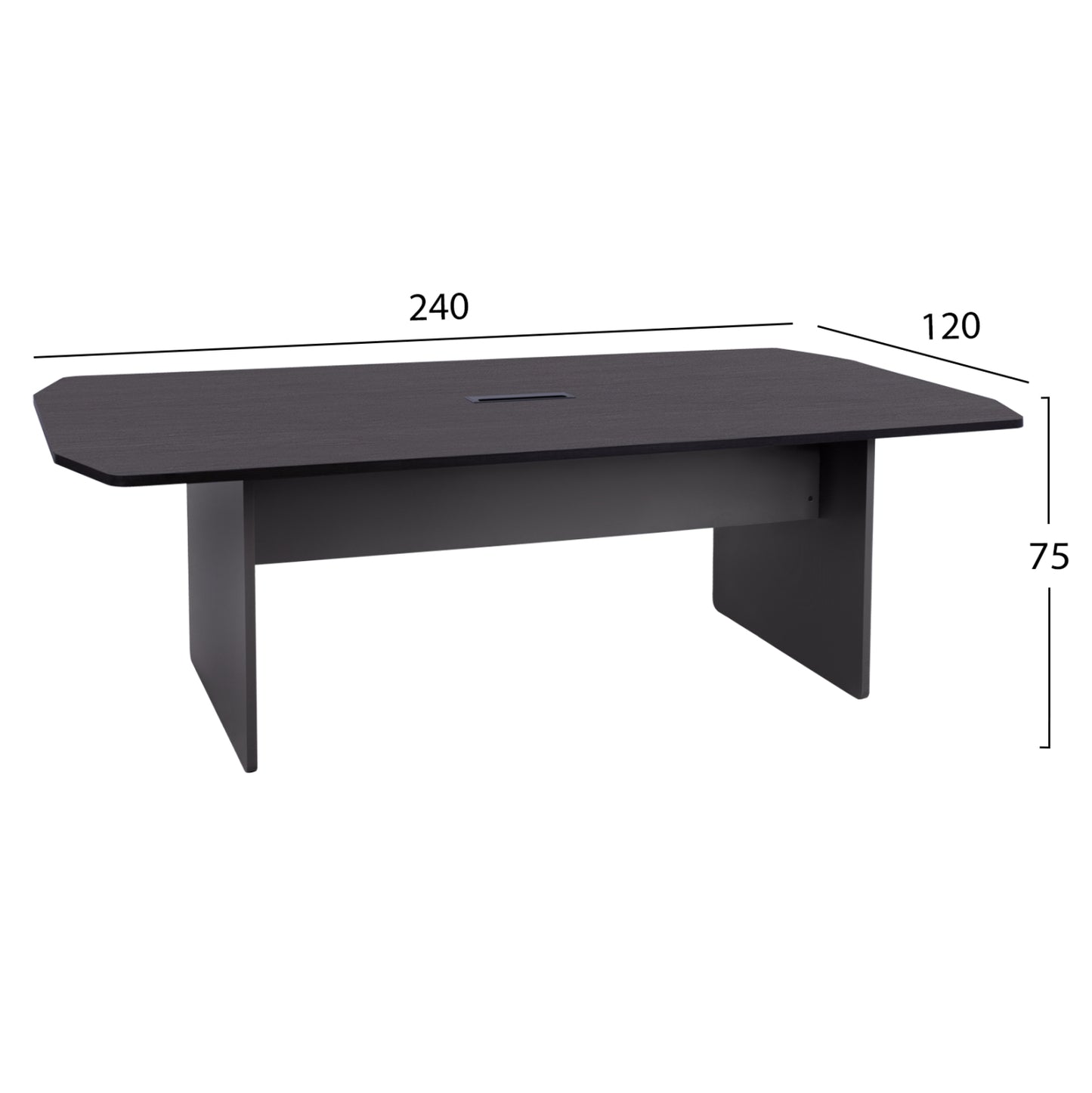 Professional meeting desk Rosewood 240x120x75 HM2103.01