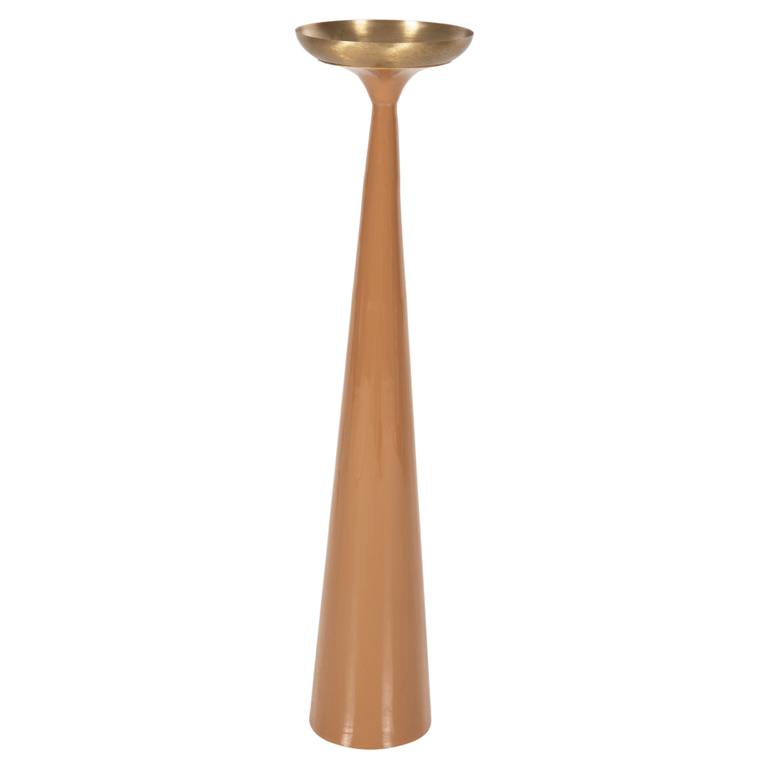 FLOOR CANDLESTICK (PILLAR) GUNTUR HM4383 METAL IN SALMON-GOLD Φ20x87.5Hcm.