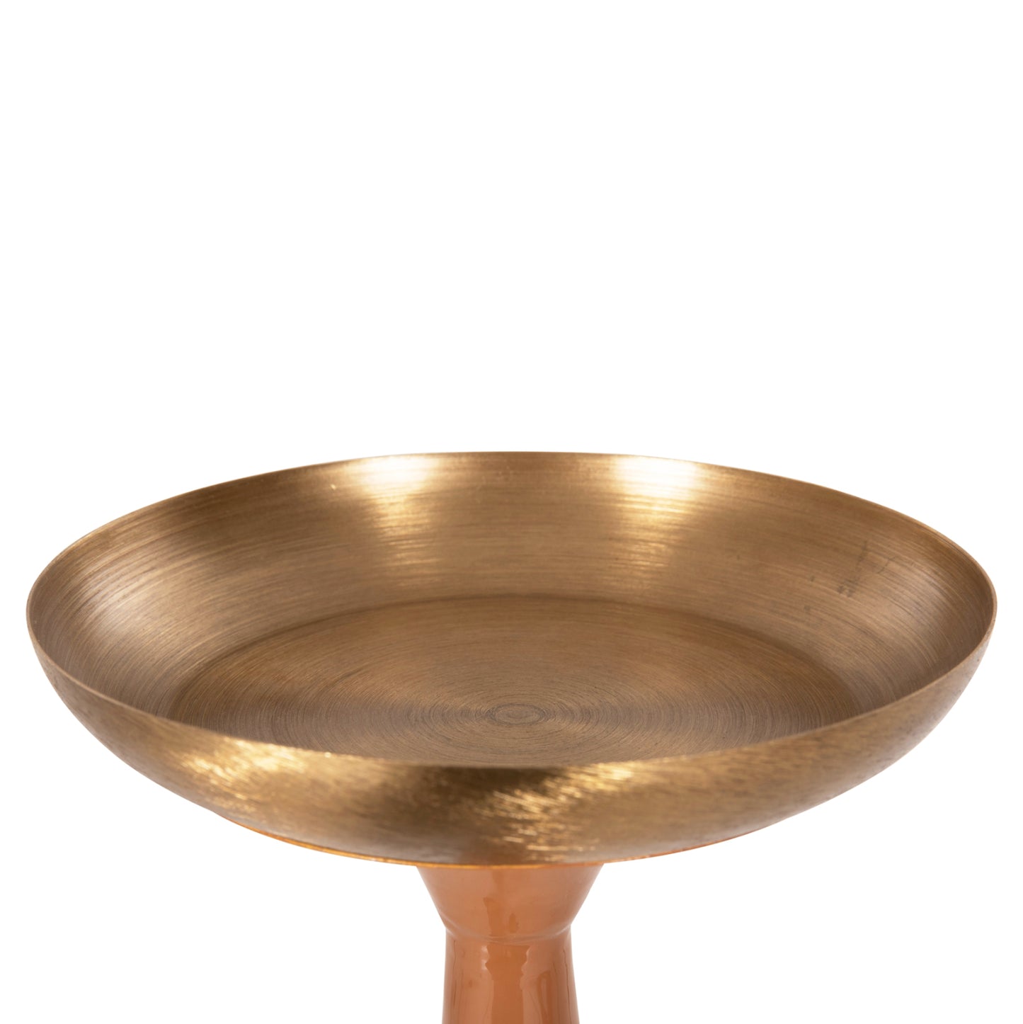 FLOOR CANDLESTICK (PILLAR) GUNTUR HM4383 METAL IN SALMON-GOLD Φ20x87.5Hcm.