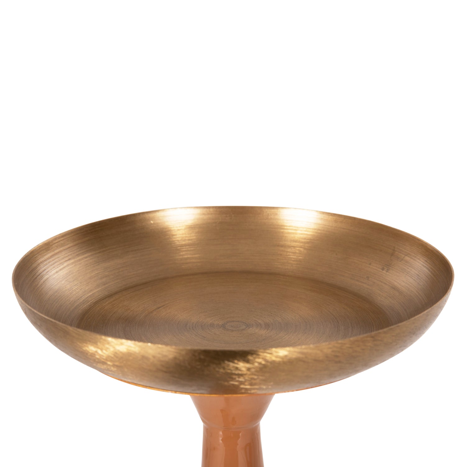 FLOOR CANDLESTICK (PILLAR) GUNTUR HM4383 METAL IN SALMON-GOLD Φ20x87.5Hcm.