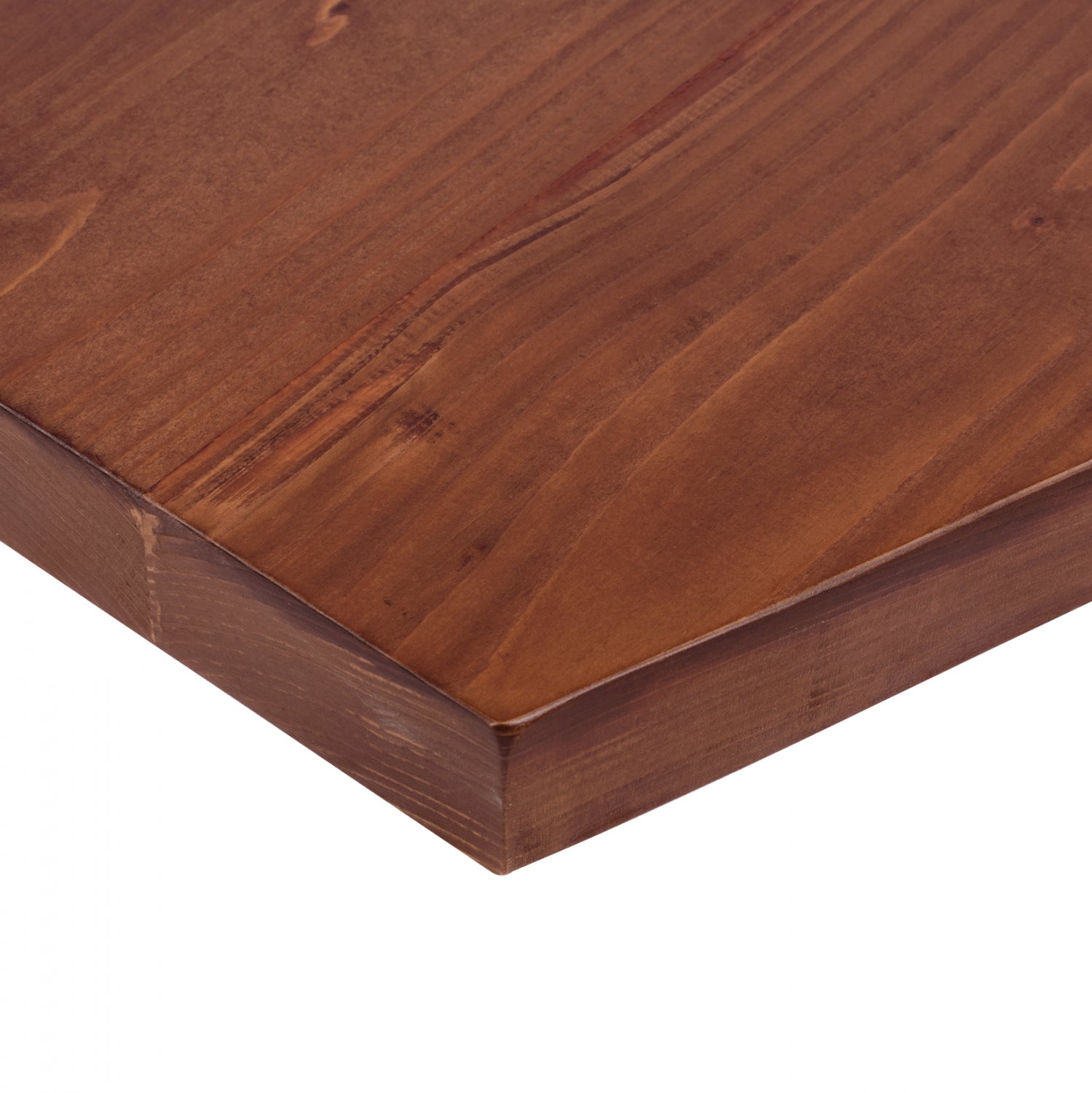 Table Surface 5 corners from solid fir in walnut color 60x57x4 cm