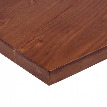 Table Surface 5 corners from solid fir in walnut color 60x57x4 cm