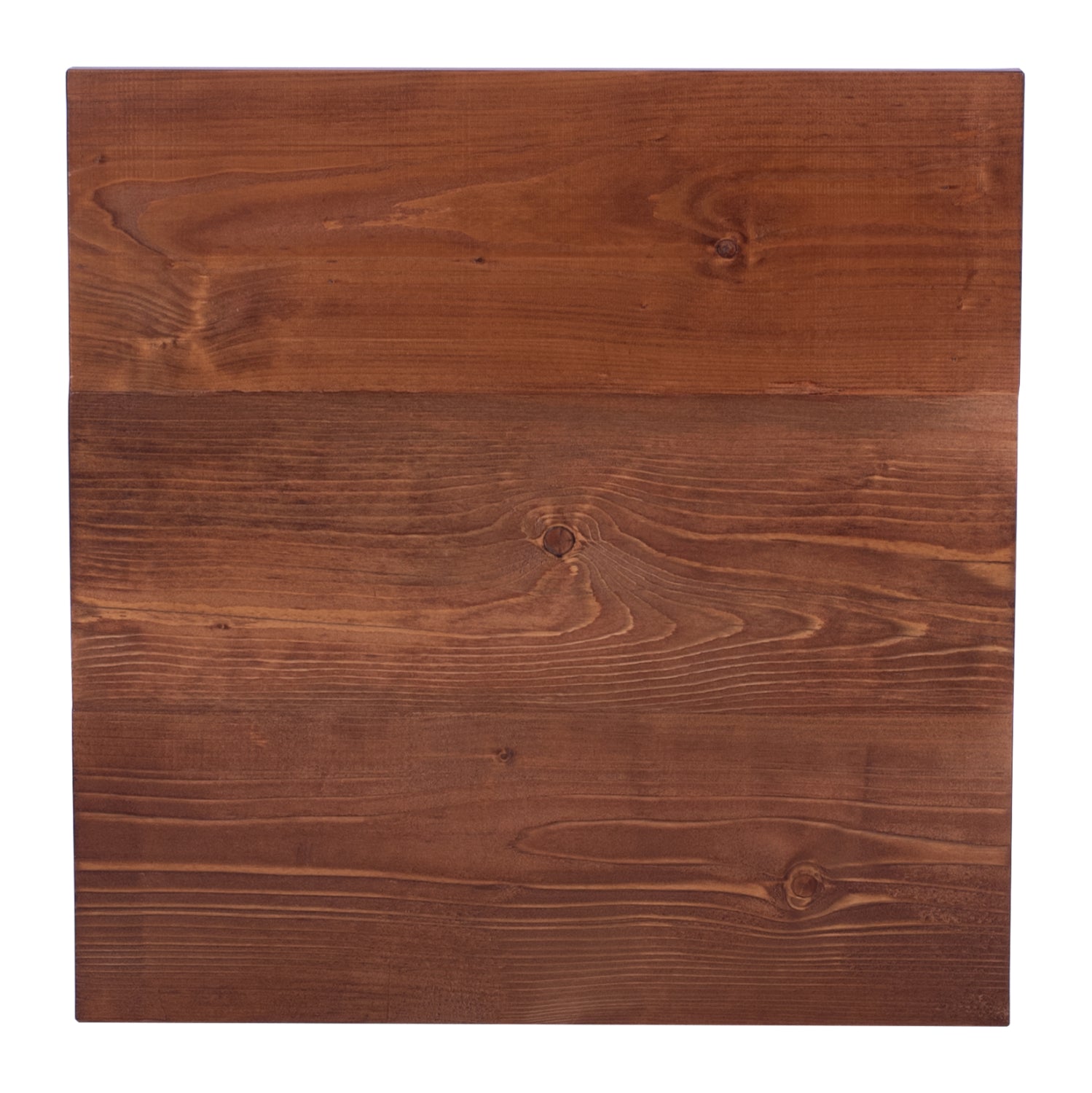 Table Surface from solid fir wood in walnut 60x60x4 cm