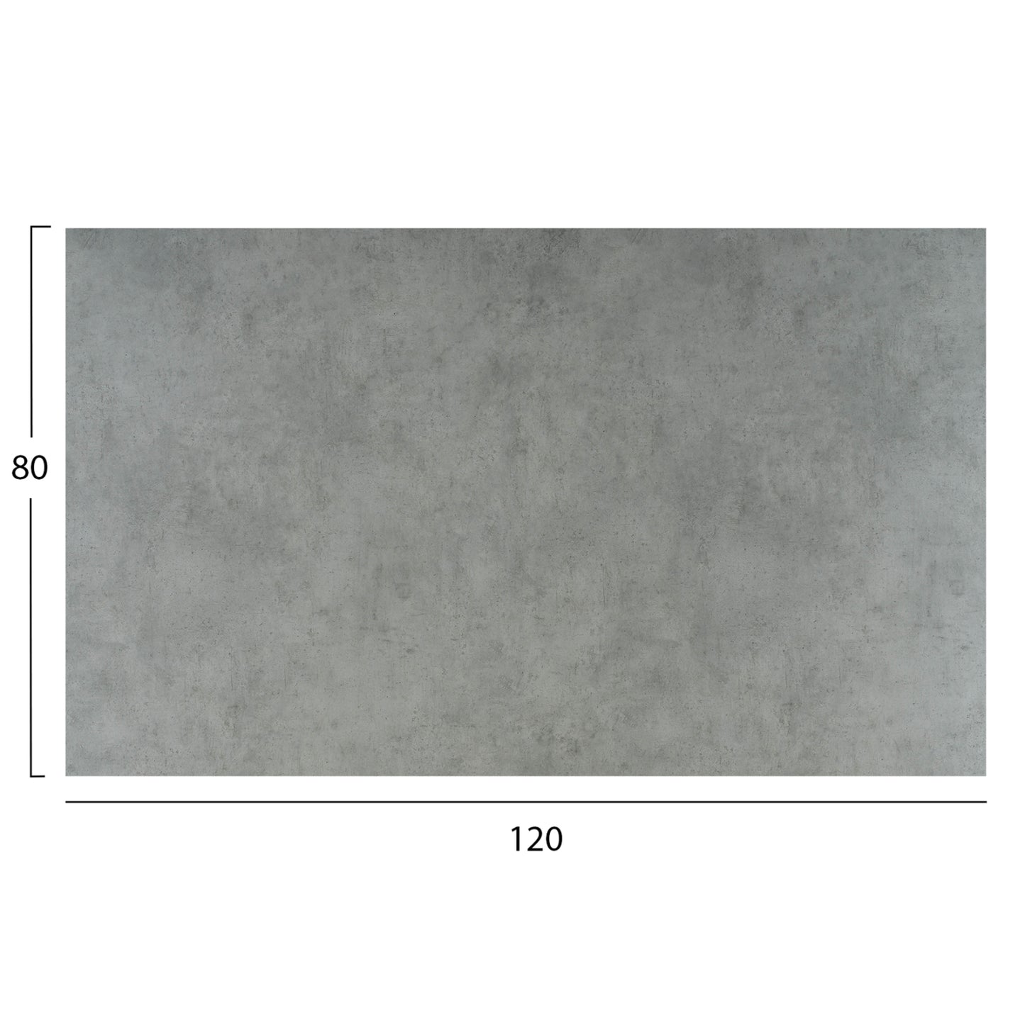HPL TABLETOP HM5840.32 RECTANGULAR IN CEMENT COLOR 120x80cm.