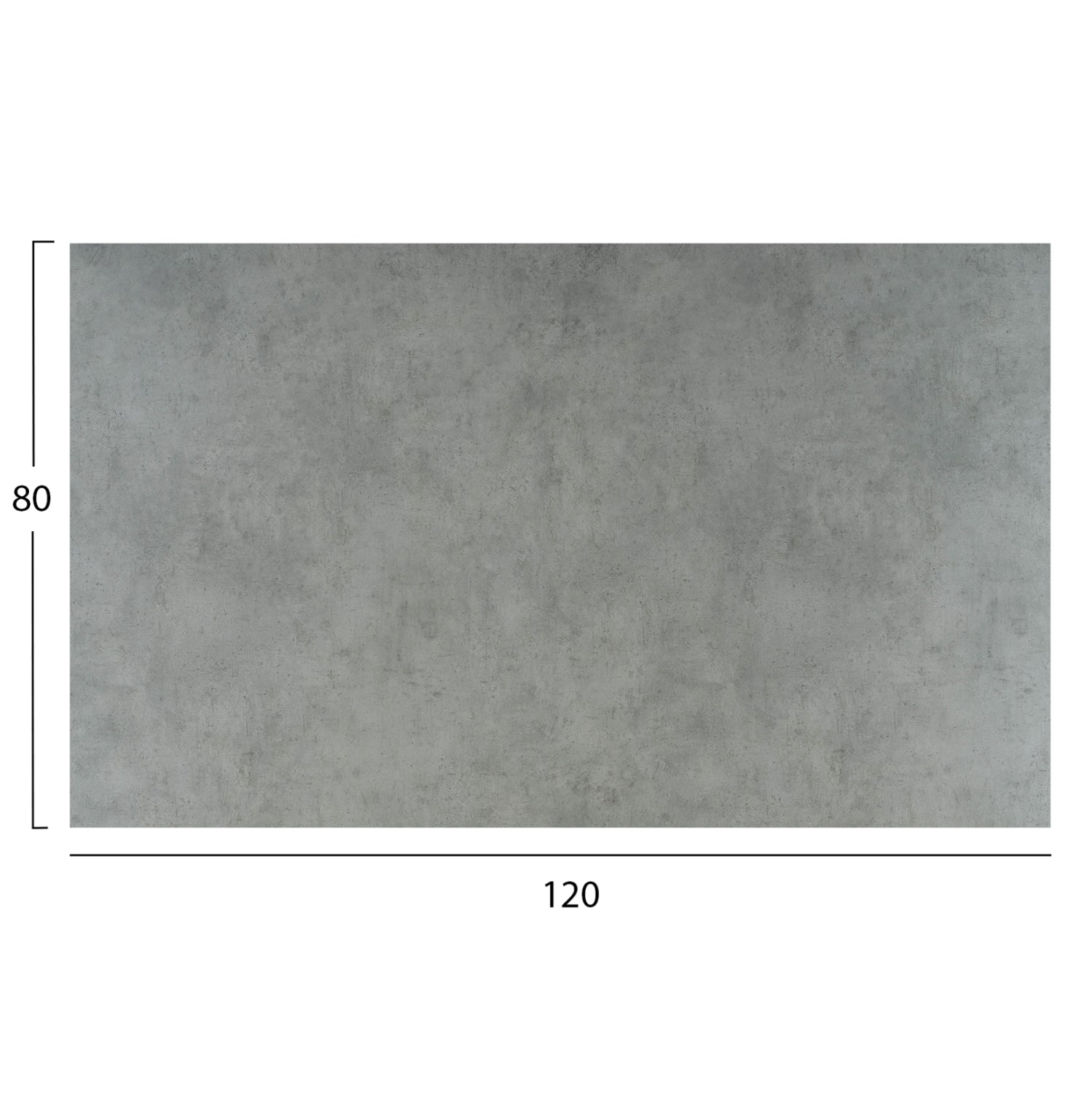 HPL TABLETOP HM5840.32 RECTANGULAR IN CEMENT COLOR 120x80cm.