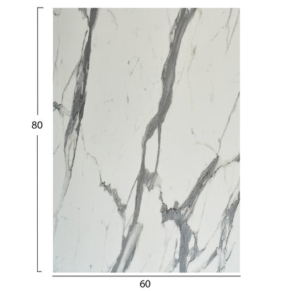 HPL TABLETOP HM6350.31 RECTANGULAR IN WHITE MARBLE COLOR 60X80cm