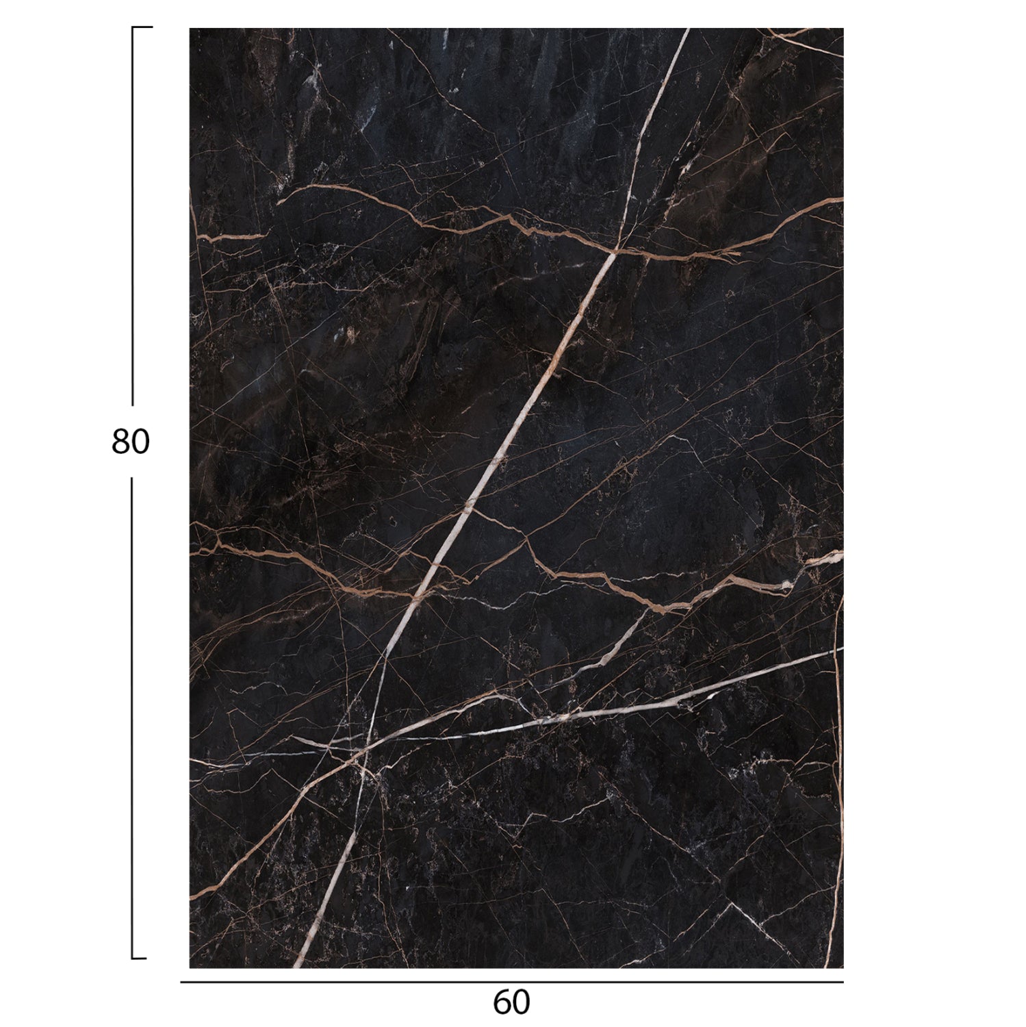HPL TABLETOP HM6350.34 RECTANGULAR IN BLACK MARBLE COLOR 60X80cm