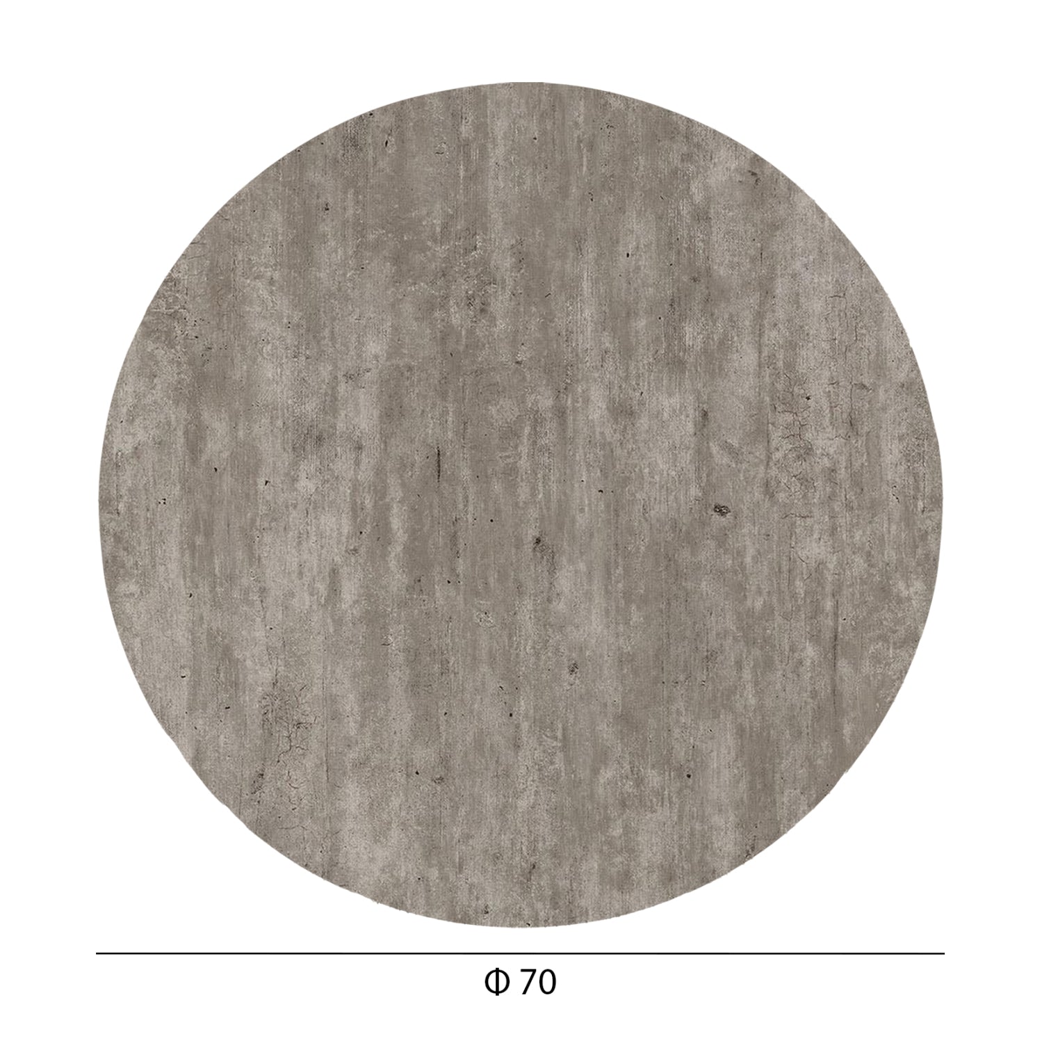 HPL TABLETOP HM5842.37 ROUND IN CONCRETE Φ70cm.