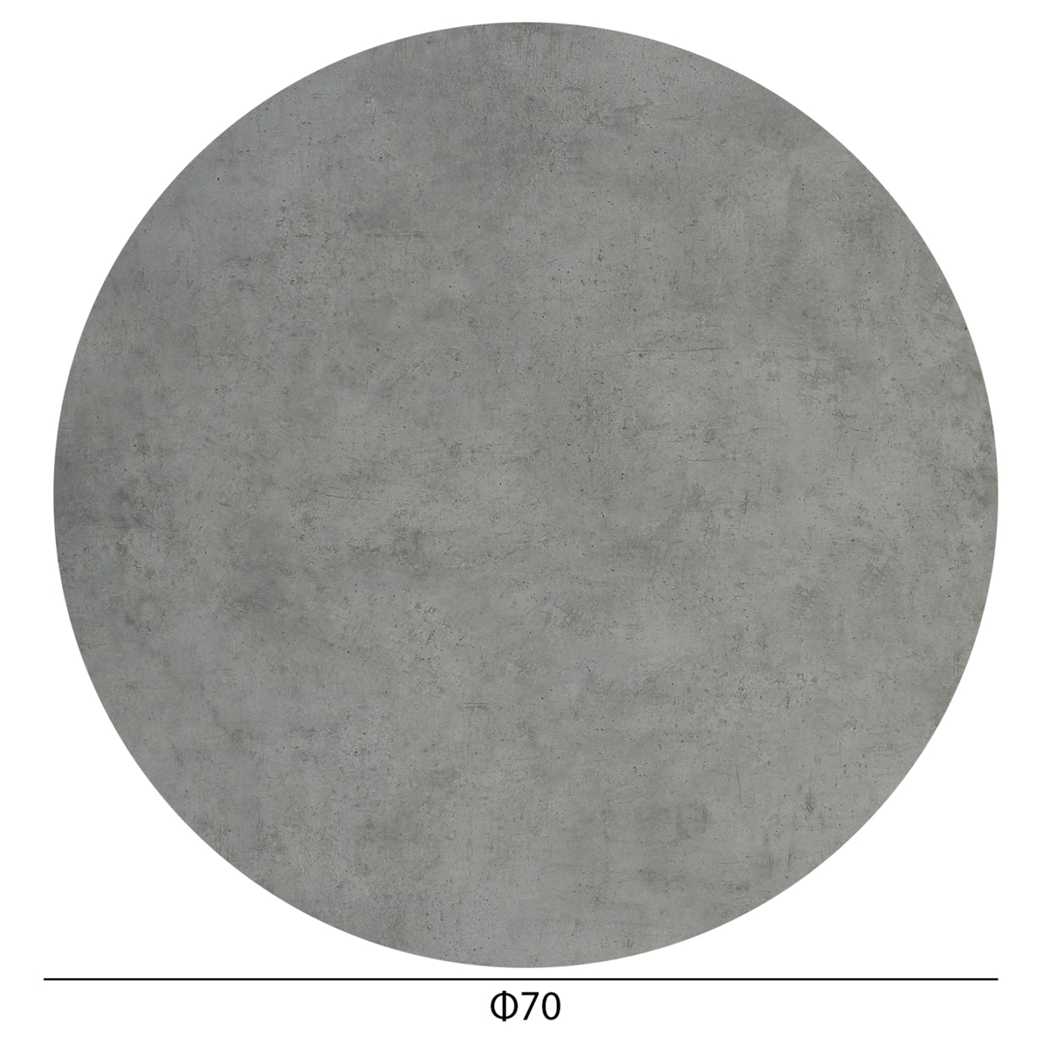 HPL TABLETOP HM5842.32 ROUND IN CEMENT Φ70cm.