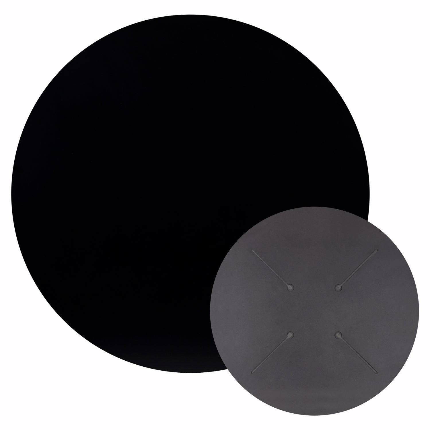 HPL TABLETOP HM5841.21 ROUND IN BLACK Φ60cm.