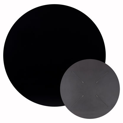 HPL TABLETOP HM5841.21 ROUND IN BLACK Φ60cm.
