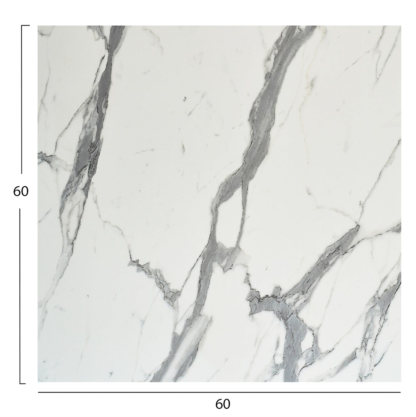 HPL TABLETOP HM5837.31 SQUARE IN WHITE MARBLE COLOR 60X60cm