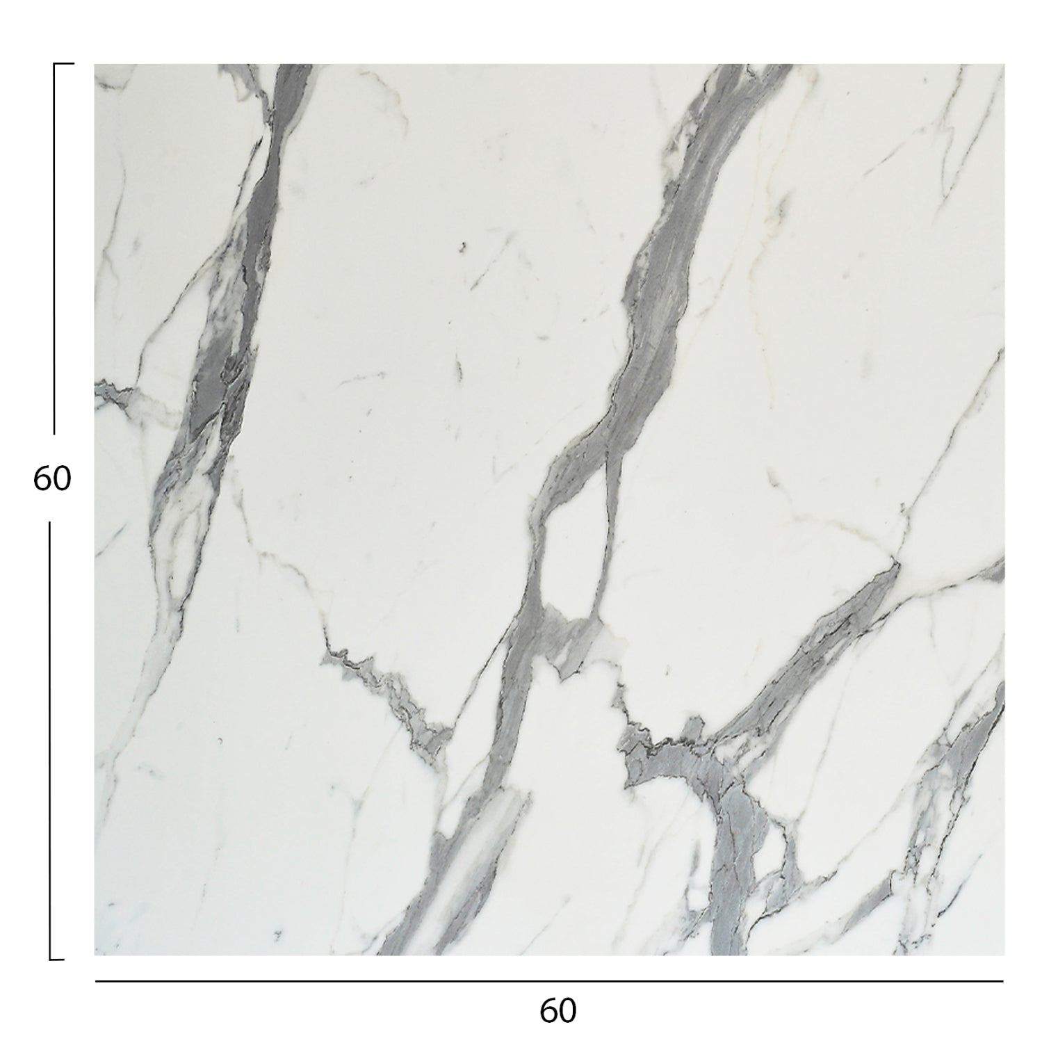 HPL TABLETOP HM5837.31 SQUARE IN WHITE MARBLE COLOR 60X60cm