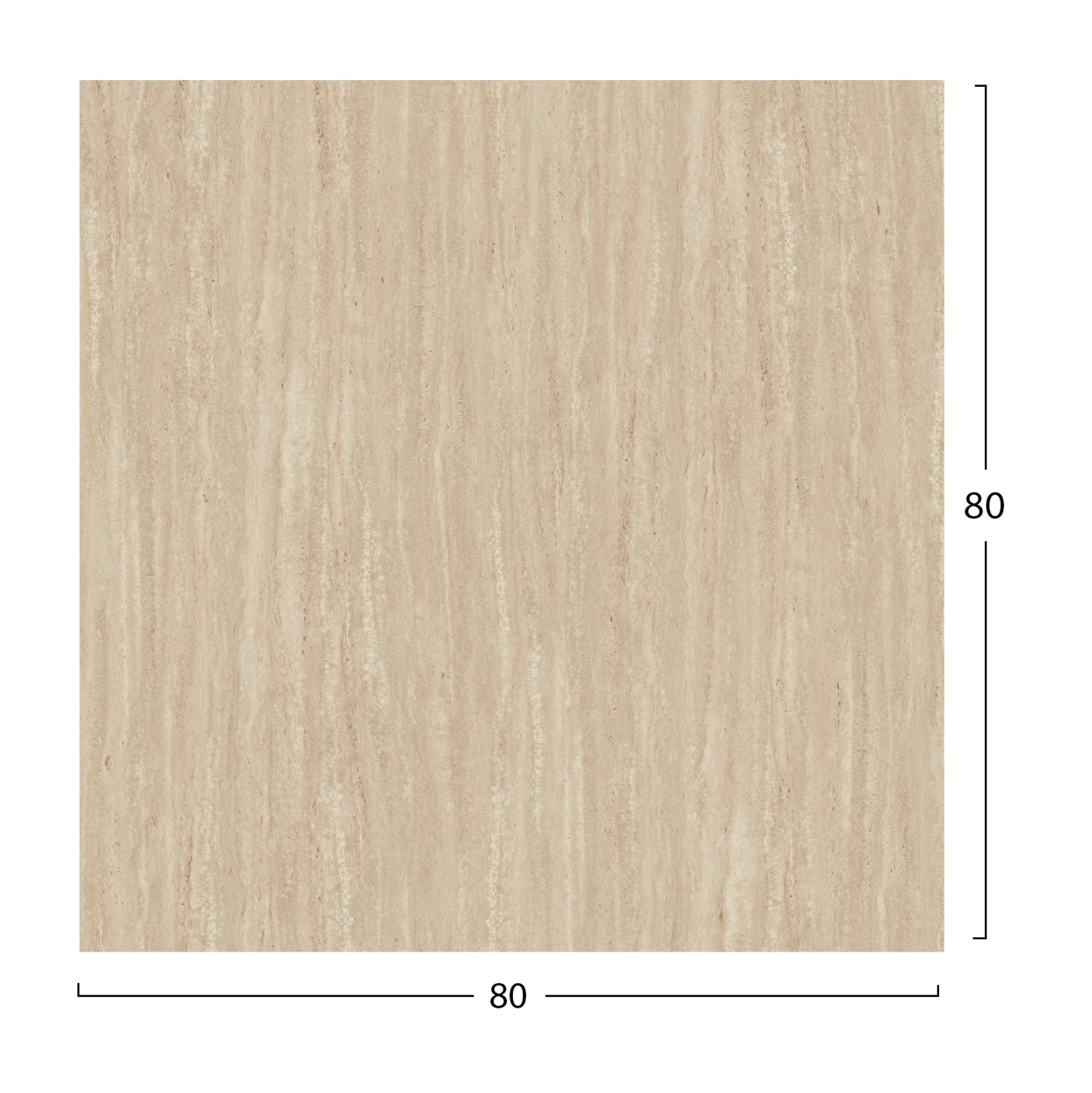 SQUARE HPL TABLETOP HM5839.35 TRAVERTINE STONE COLORING 80x80cm.