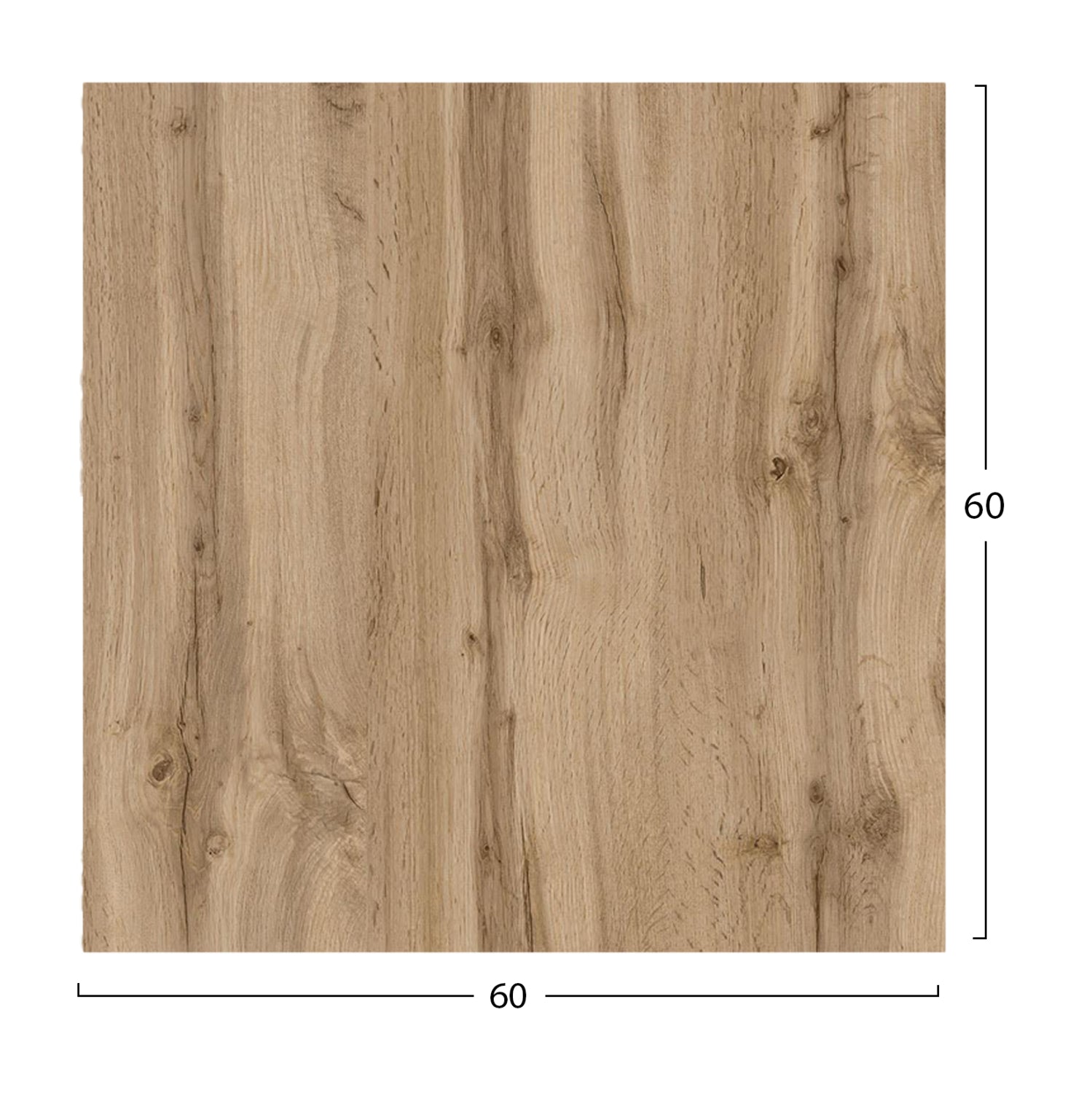 HPL TABLETOP HM5837.36 SQUARE IN SONAMA OAK COLOR 60X60cm