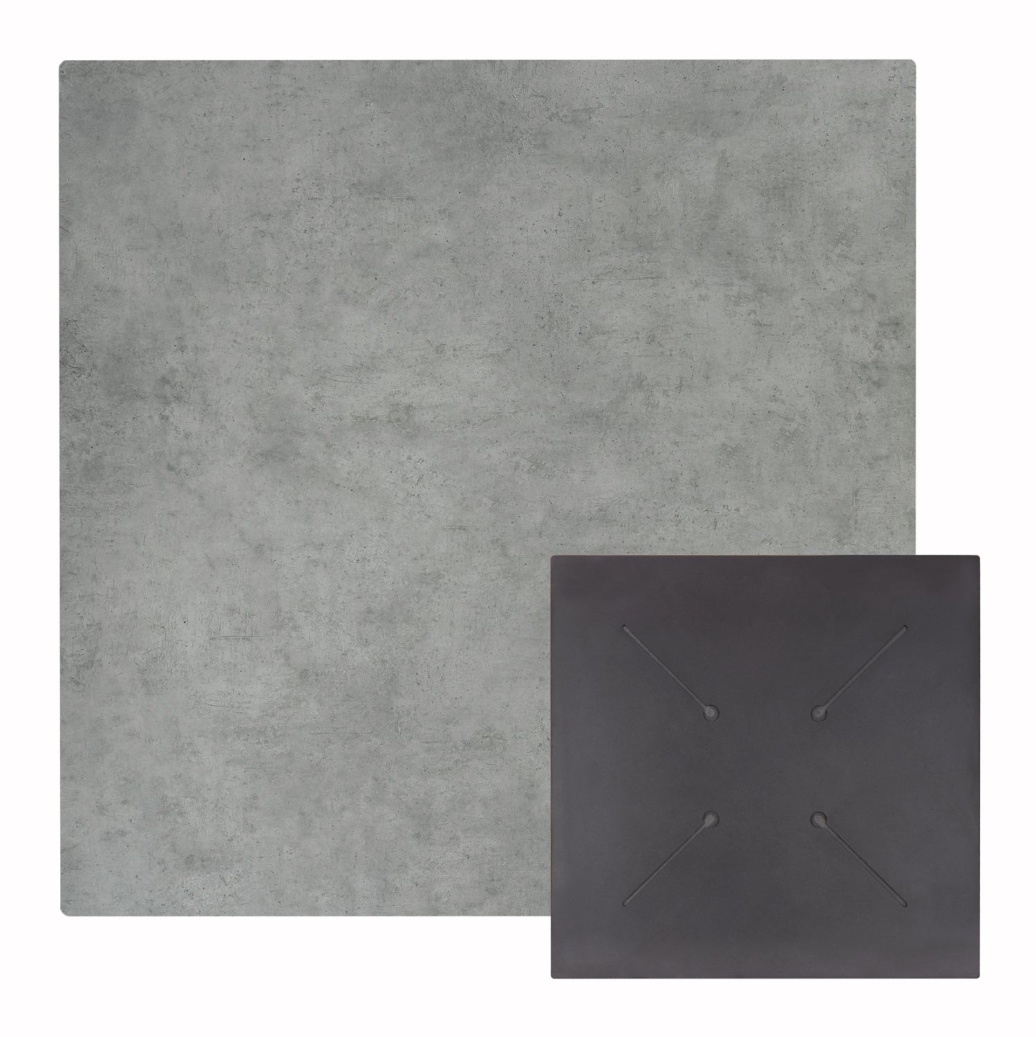HPL TABLETOP HM5837.32 SQUARE IN CEMENT COLOR 60X60cm