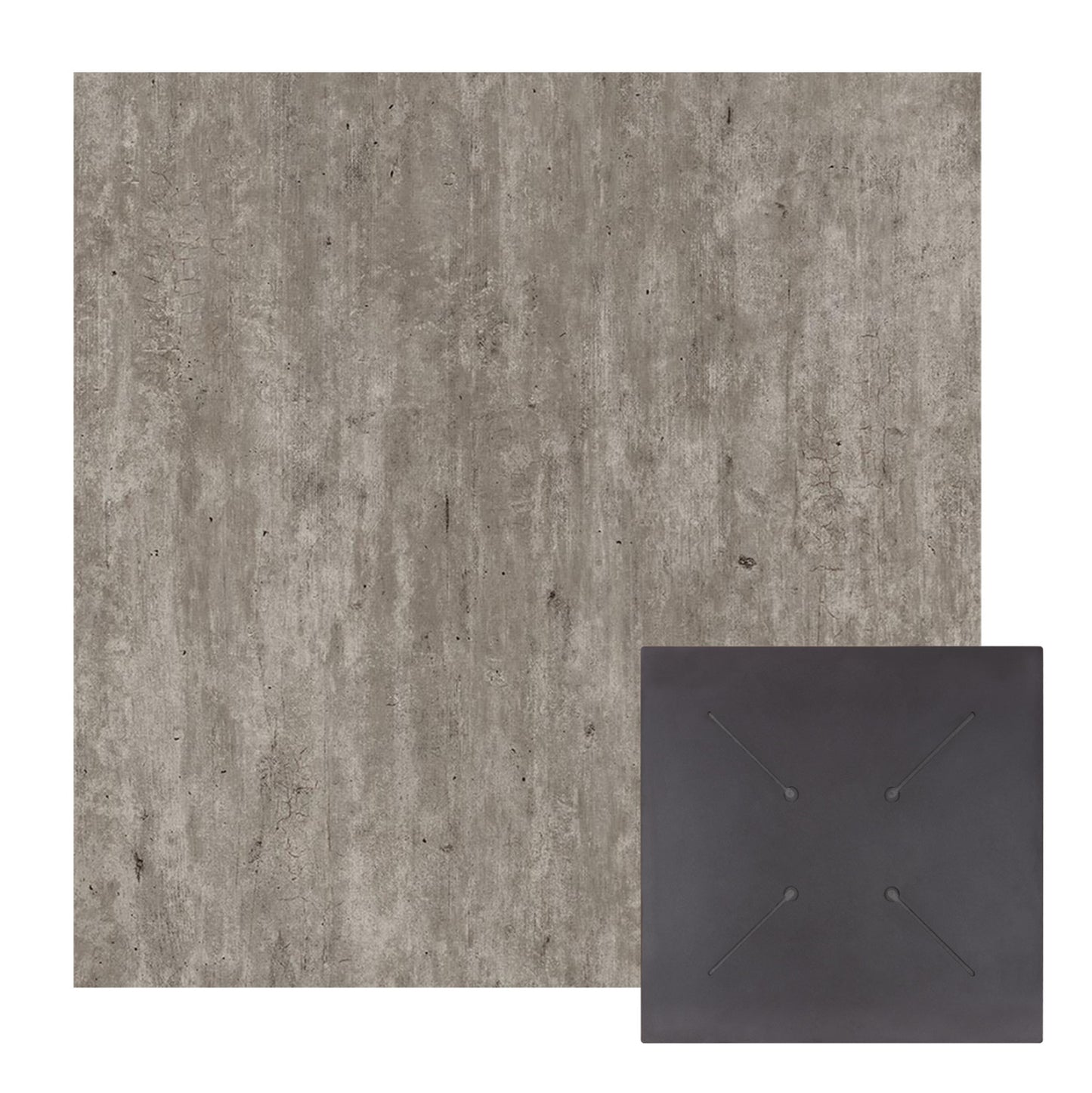 SQUARE HPL TABLETOP HM5839.37 CONCRETE 80x80cm.