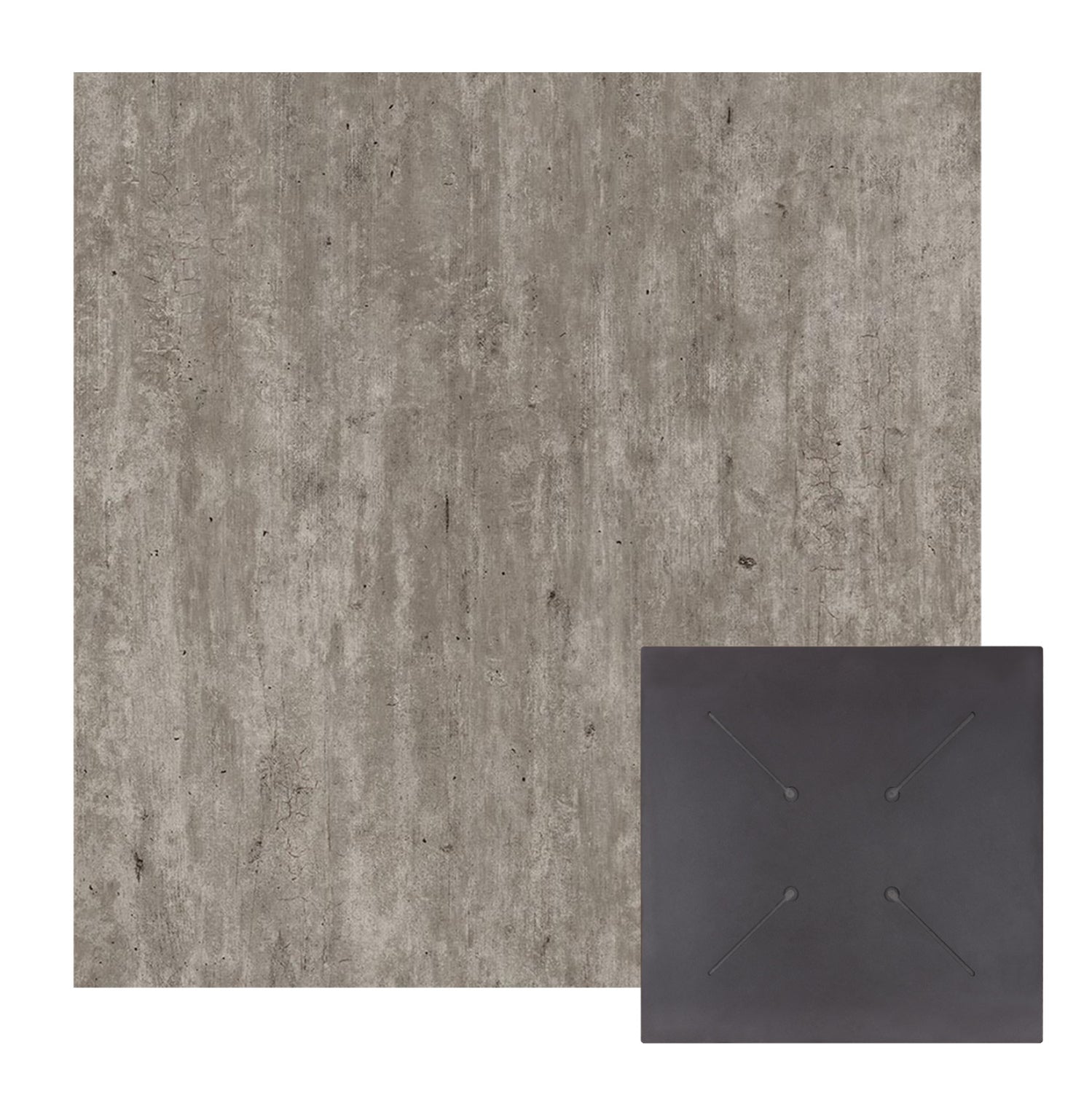 SQUARE HPL TABLETOP HM5839.37 CONCRETE 80x80cm.