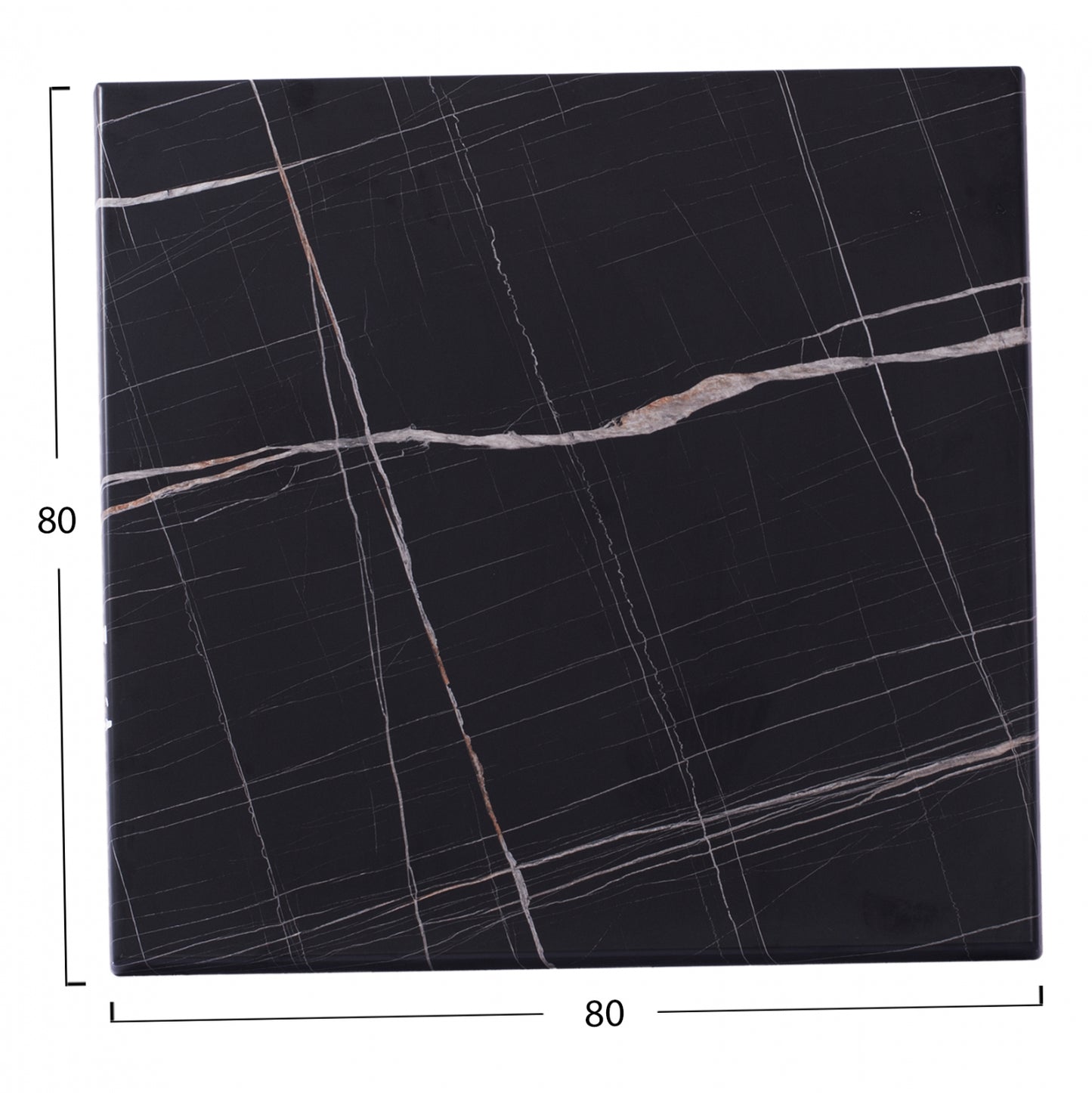 TABLE TOP BLACK MARBLE 741 WERZALIT 80x80 HM5231.13