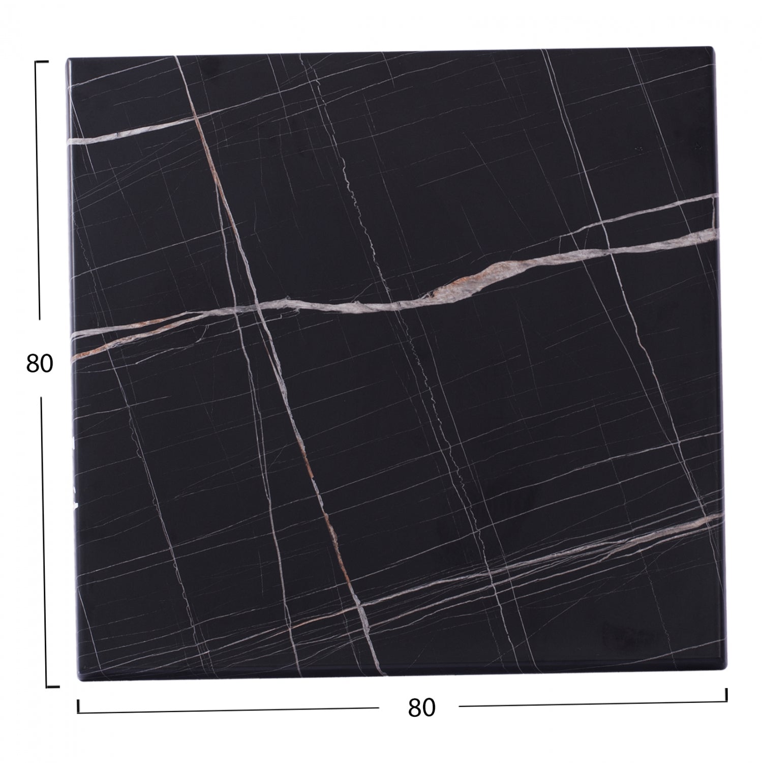 TABLE TOP BLACK MARBLE 741 WERZALIT 80x80 HM5231.13