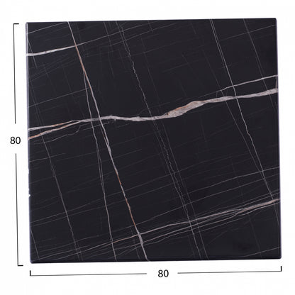 TABLE TOP BLACK MARBLE 741 WERZALIT 80x80 HM5231.13