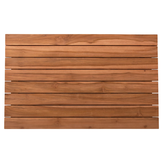 TABLETOP RECTANGULAR HM6138 SOLID TEAK WOOD IN NATURAL COLOR 130x80.5x2.5(thickness)cm.