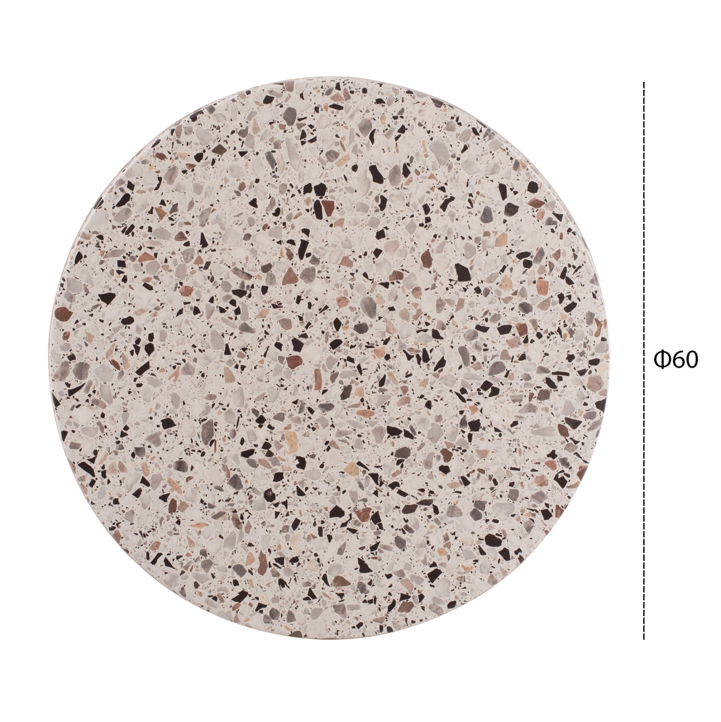 TABLETOP ROUND HM5227.16 WERZALIT Φ60 TERRAZZO 5766