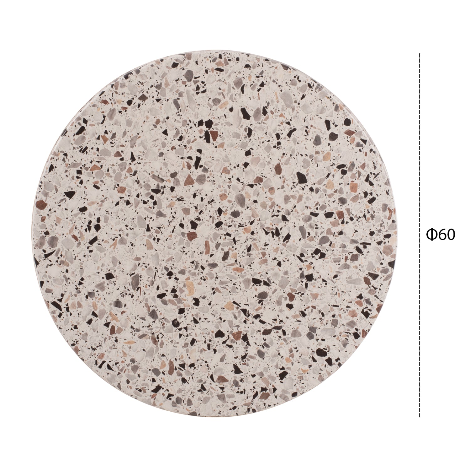 TABLETOP ROUND HM5227.16 WERZALIT Φ60 TERRAZZO 5766