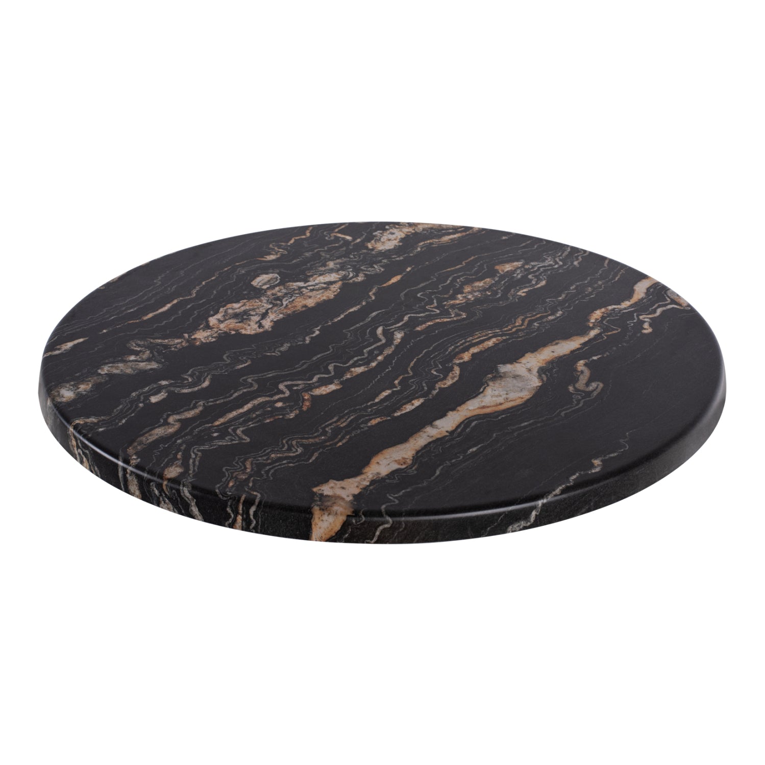 TABLETOP ROUND HM5227.15 5787 WERZALIT Φ60 BLACK GOLD MARBLE