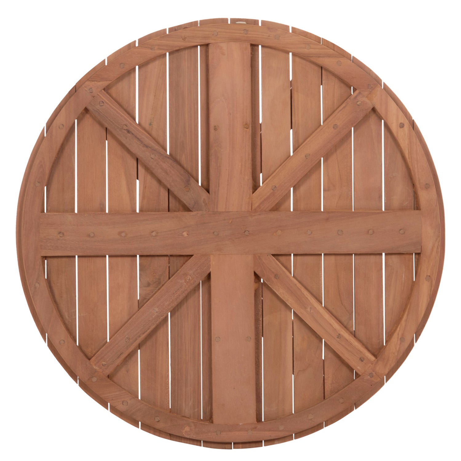 TABLETOP ROUND HM18133 TEAK WOOD--NATURAL COLOR Φ70x4(thickness)cm.