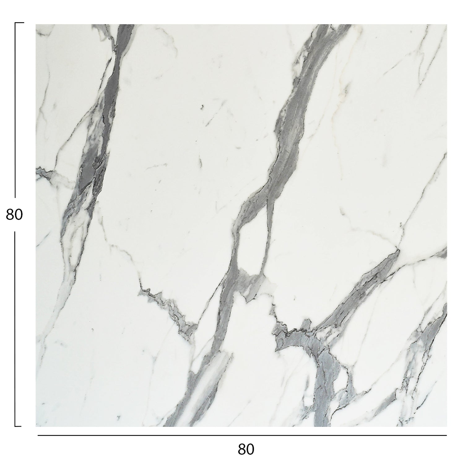 SQUARE HPL TABLETOP HM5839.31 WHITE MARBLE 80x80cm.