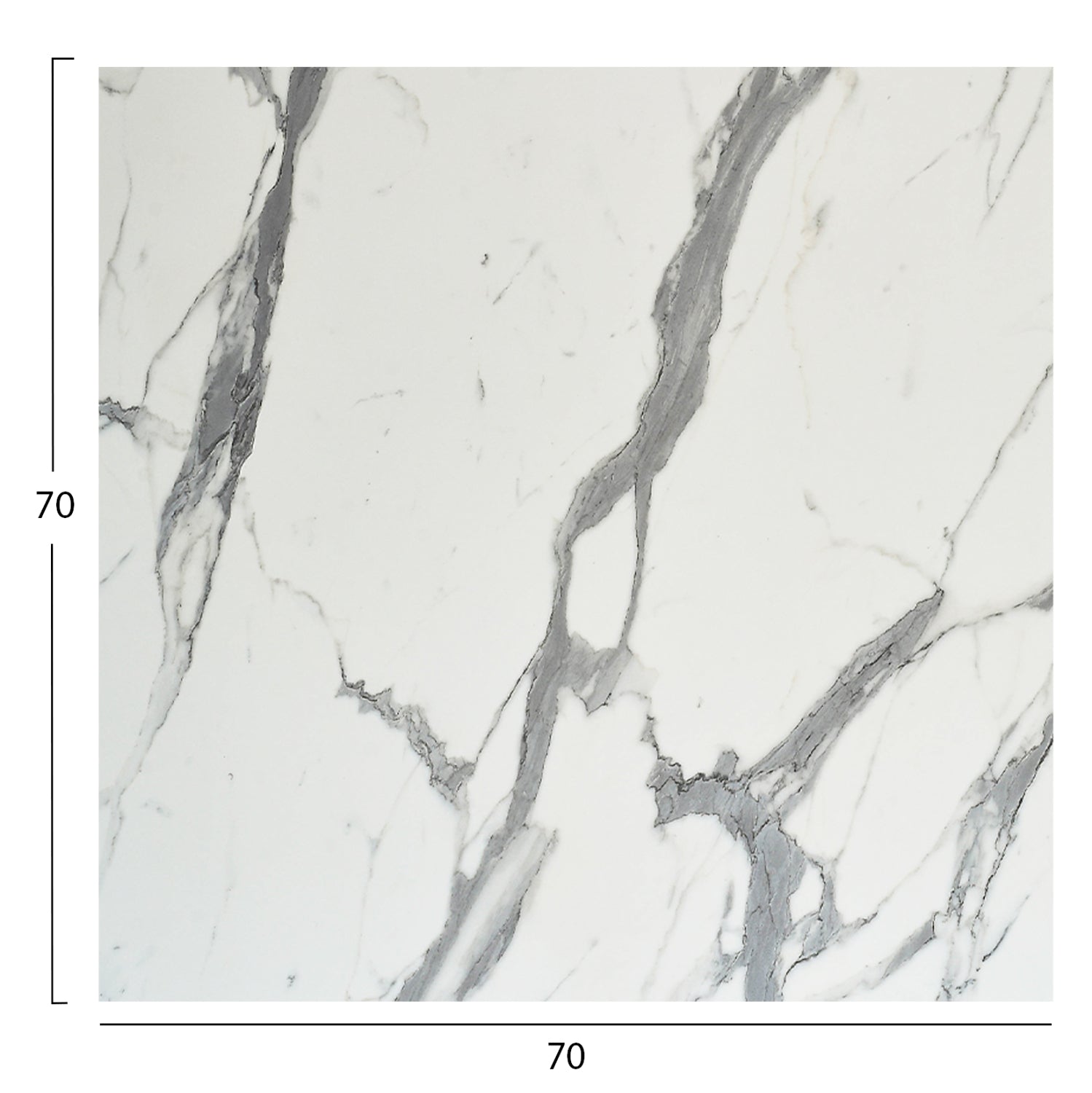 SQUARE HPL TABLETOP HM5838.31 WHITE MARBLE 70x70cm.