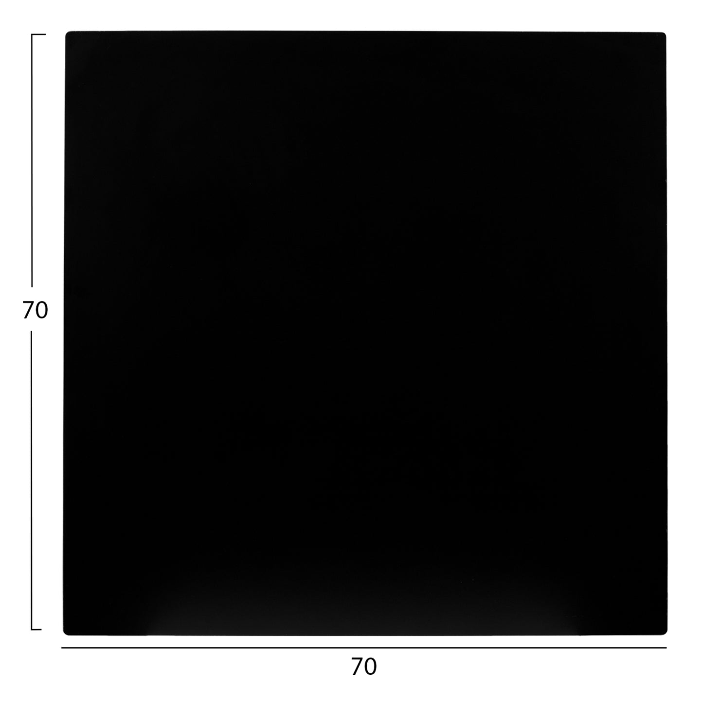 SQUARE HPL TABLETOP HM5838.21 BLACK 70x70cm.