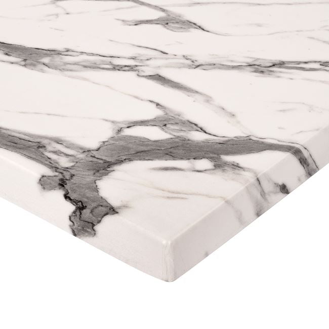 Table Desktop Werzalit 80x80 Marble White-Grey 5654 HM5231.11