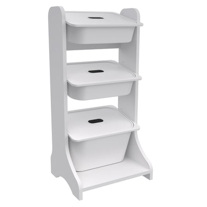 STORAGE FURNITURE FRED HM18207.01 WHITE MELAMINE 44x35x90Hcm.