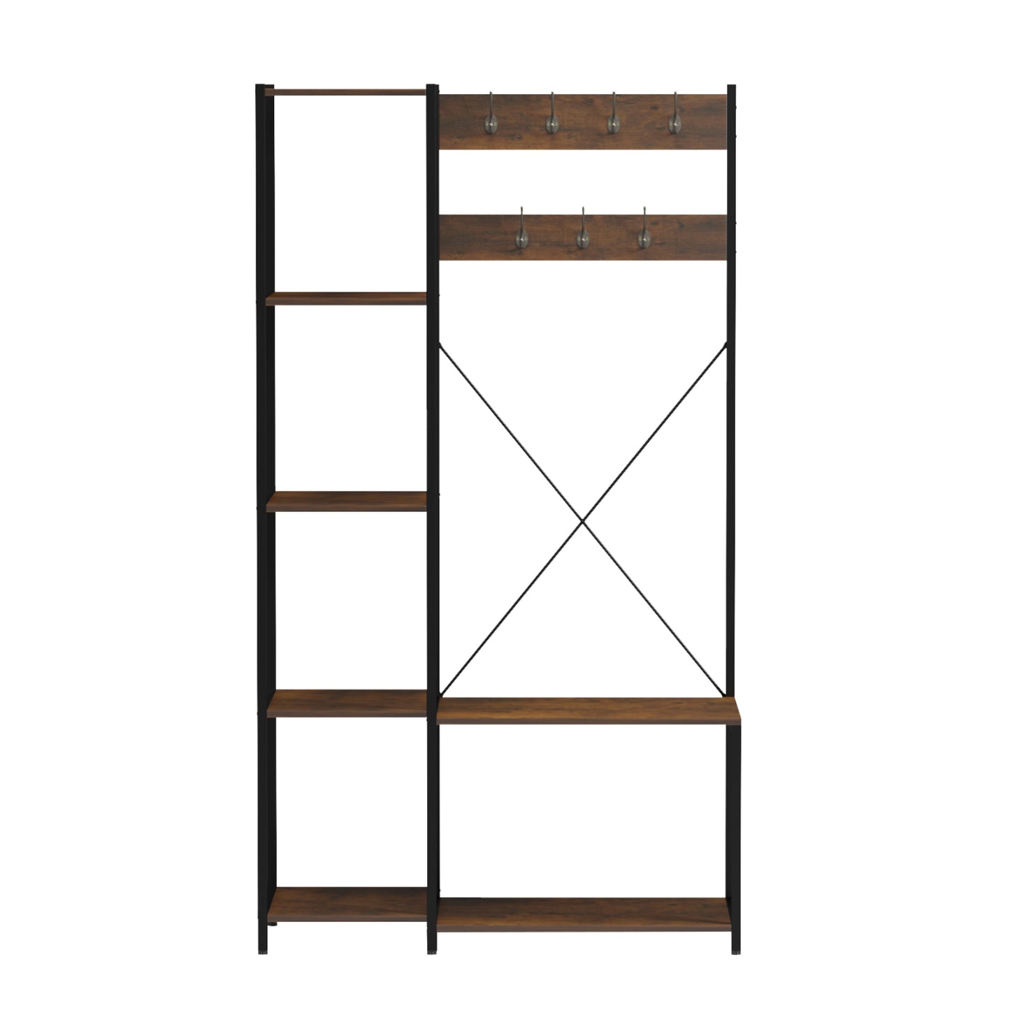 ENTRYWAY FURNITURE/OPEN ACCESS WARDROBE ARANJA HM18083 METAL-MELAMINE 100x46x180Hcm.