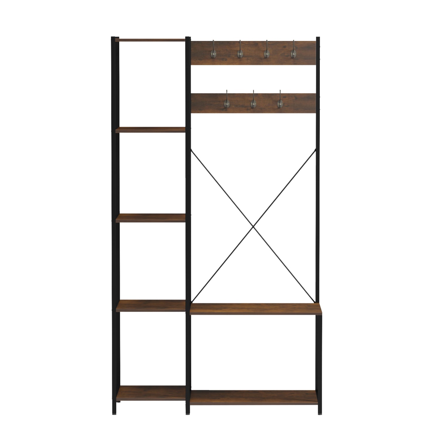 ENTRYWAY FURNITURE/OPEN ACCESS WARDROBE ARANJA HM18083 METAL-MELAMINE 100x46x180Hcm.