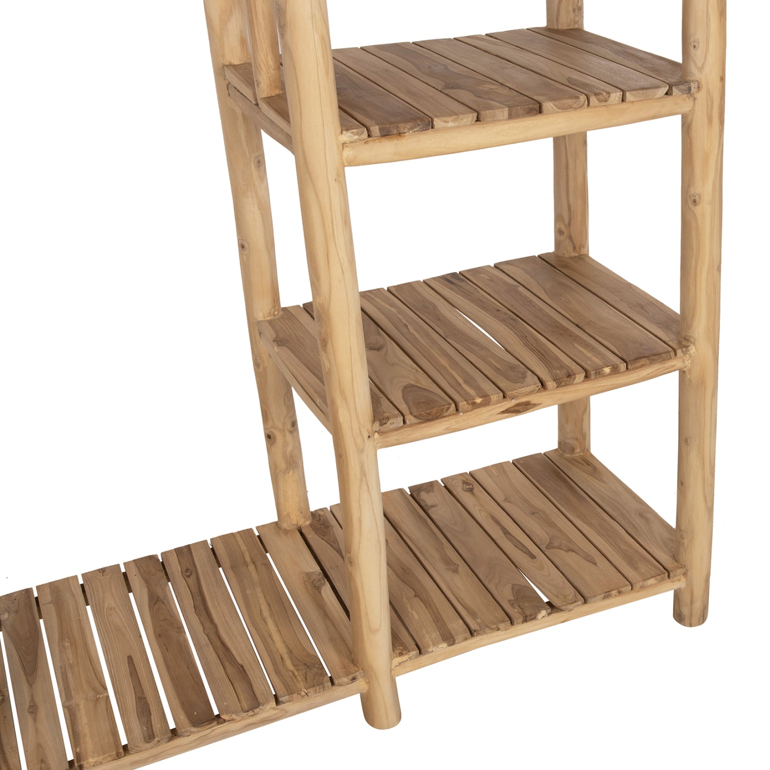 ENTRANCE RACK BALEN HM9550 TEAK WOOD IN NATURAL COLOR 120x50x180Hcm.