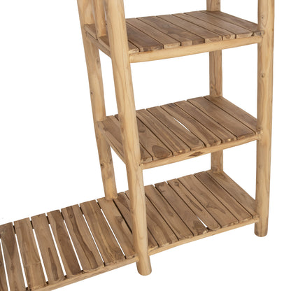 ENTRANCE RACK BALEN HM9550 TEAK WOOD IN NATURAL COLOR 120x50x180Hcm.