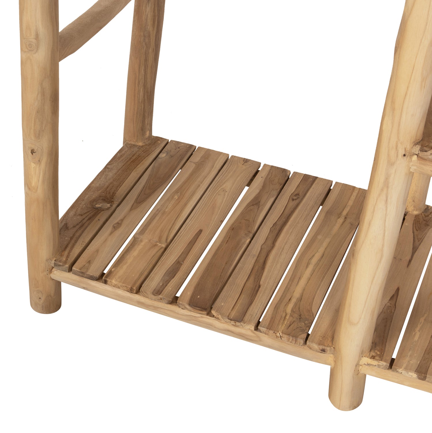 ENTRANCE RACK BALEN HM9550 TEAK WOOD IN NATURAL COLOR 120x50x180Hcm.