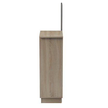 ENTRANCE FURNITURE WITH WALL MIRROR SONG HM18379.13 MELAMINE IN SONAMA/GREY 80x30x90Hcm