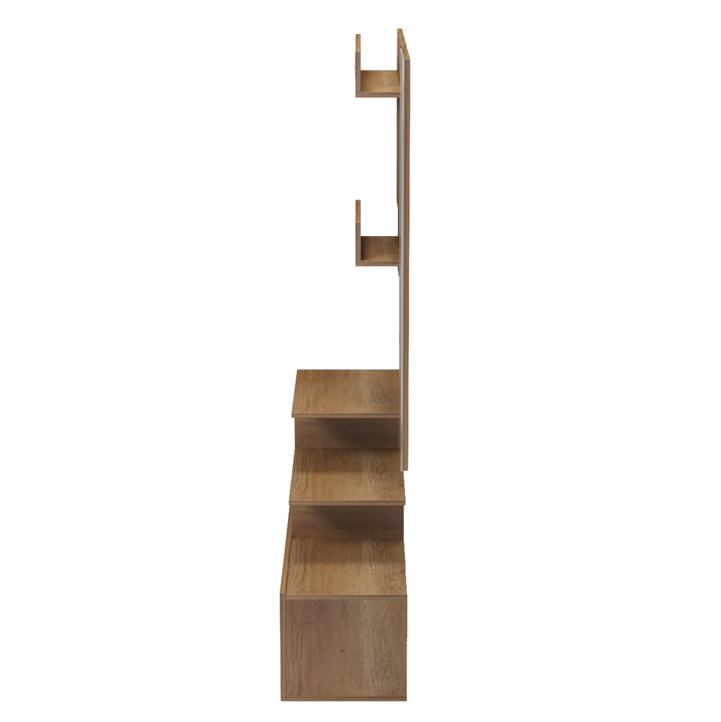 ENTRANCE FURNITURE WITH WALL MIRROR MEZZO HM18380.01 MELAMINE IN NATURAL 100x30x61Hcm