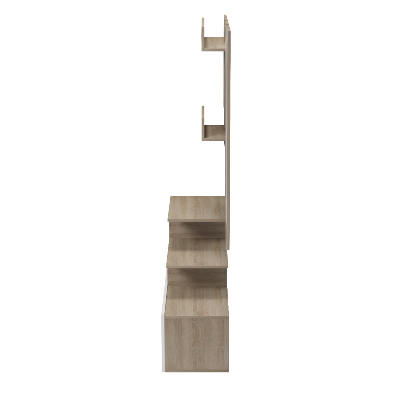 ENTRANCE FURNITURE WITH WALL MIRROR MEZZO HM18380.11 MELAMINE IN SONAMA/WHITE 100x30x61Hcm